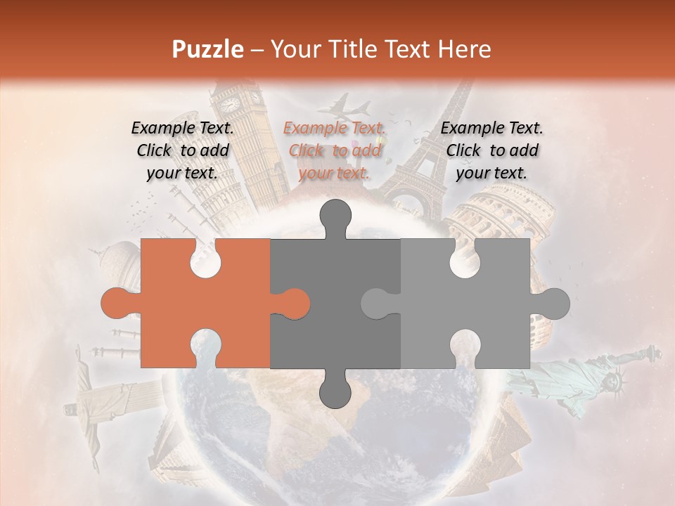 Flight Rome Europe PowerPoint Template