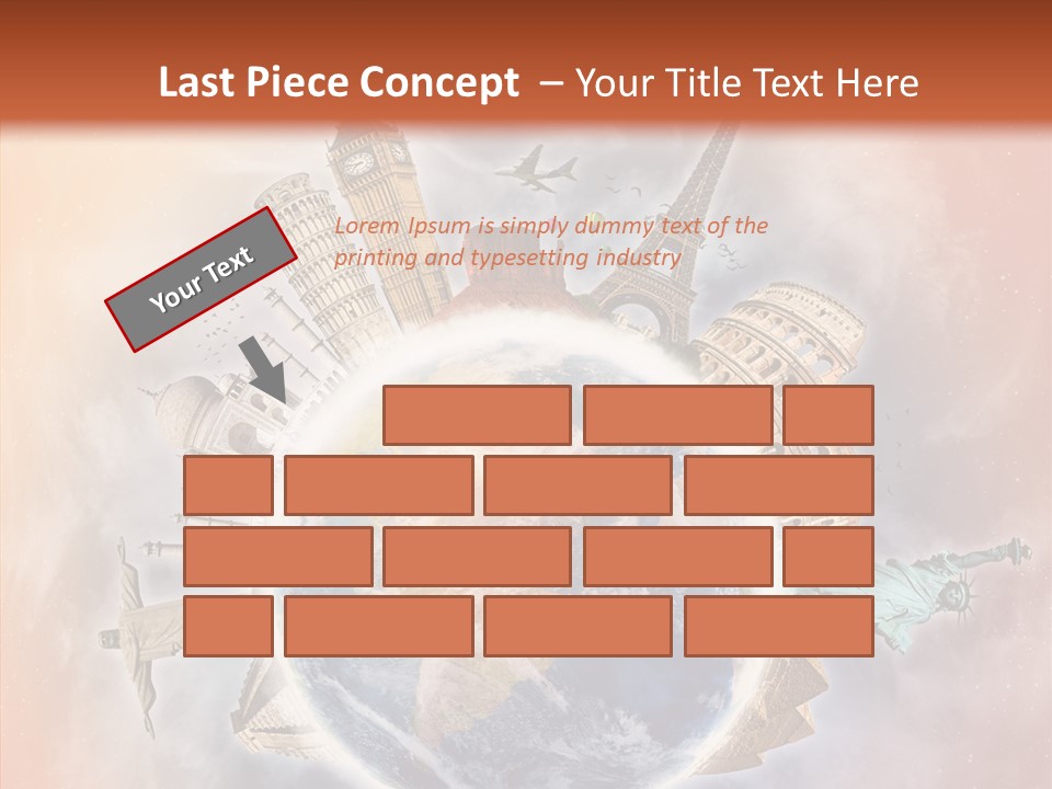 Flight Rome Europe PowerPoint Template