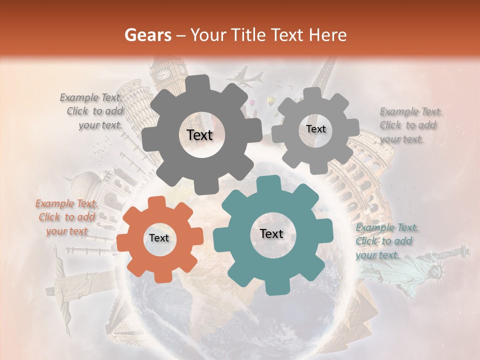 Flight Rome Europe PowerPoint Template