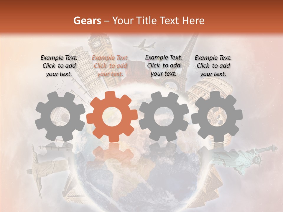 Flight Rome Europe PowerPoint Template