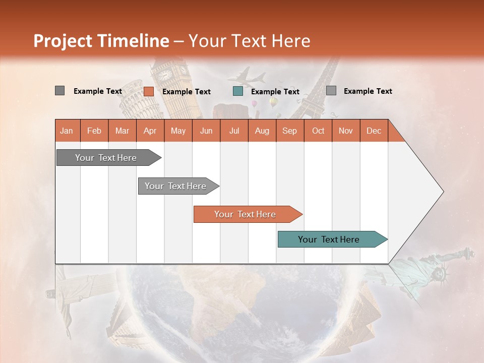 Flight Rome Europe PowerPoint Template