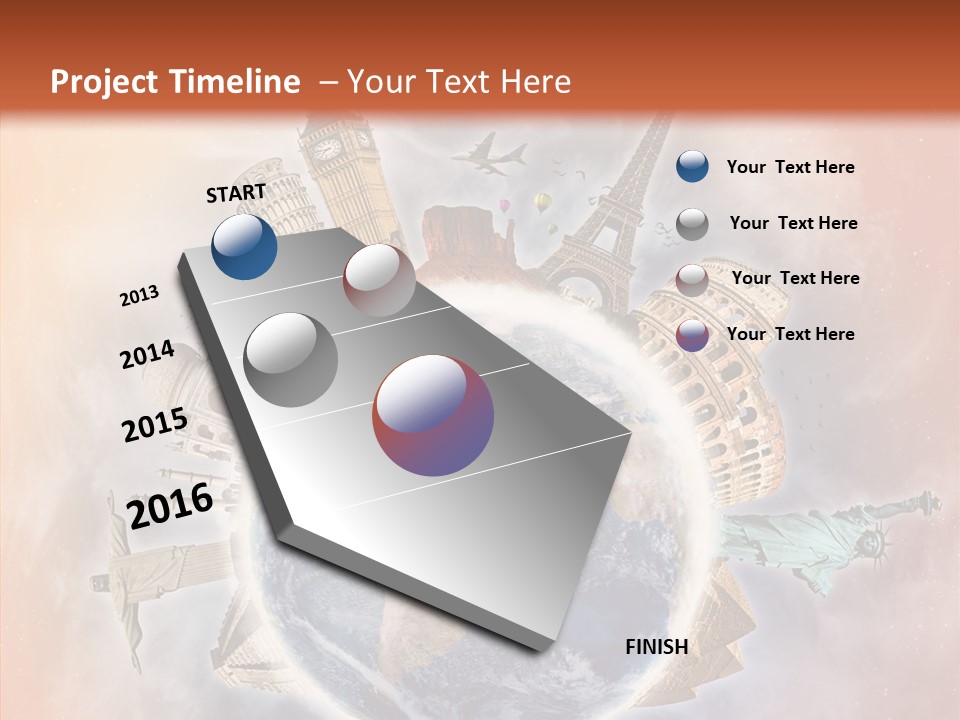 Flight Rome Europe PowerPoint Template