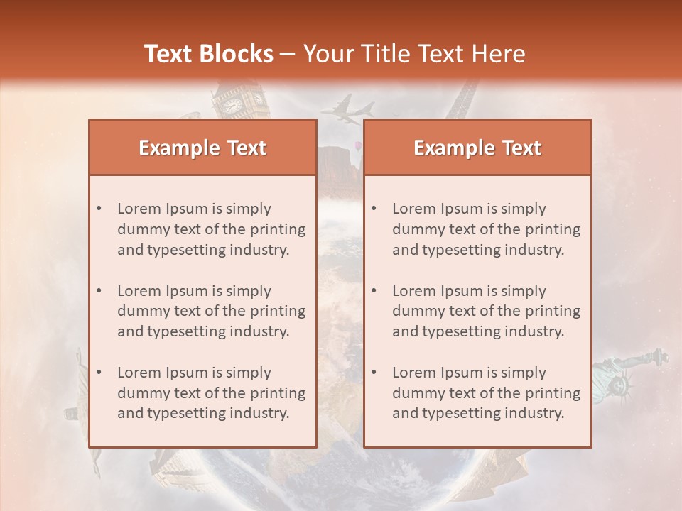Flight Rome Europe PowerPoint Template