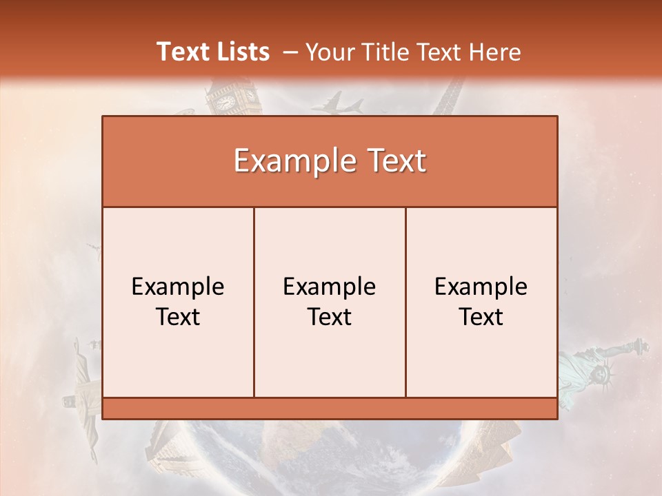 Flight Rome Europe PowerPoint Template