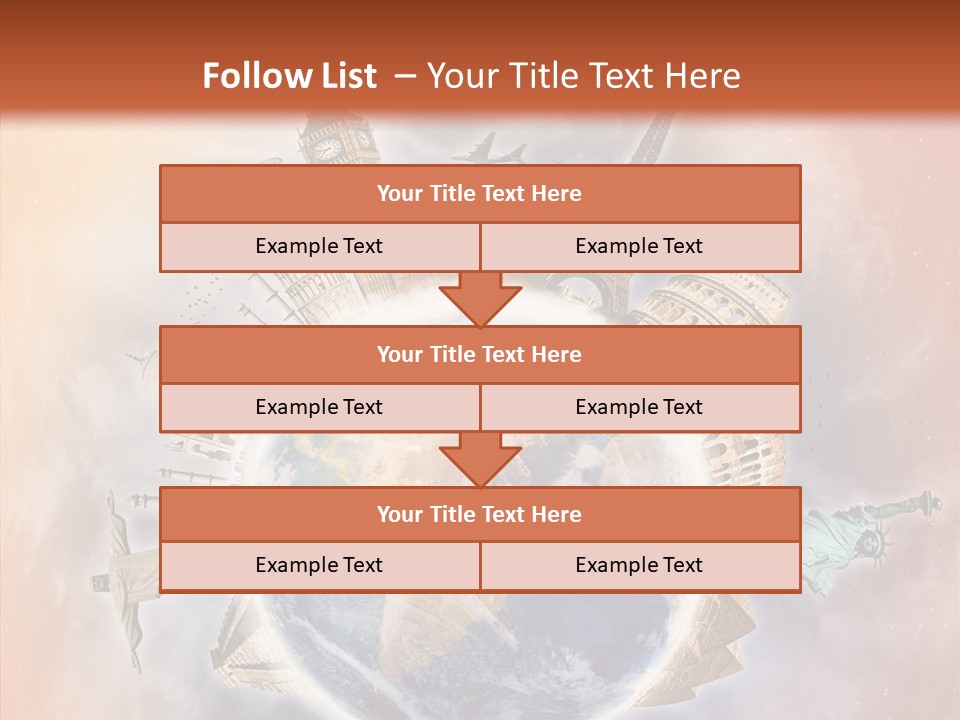 Flight Rome Europe PowerPoint Template