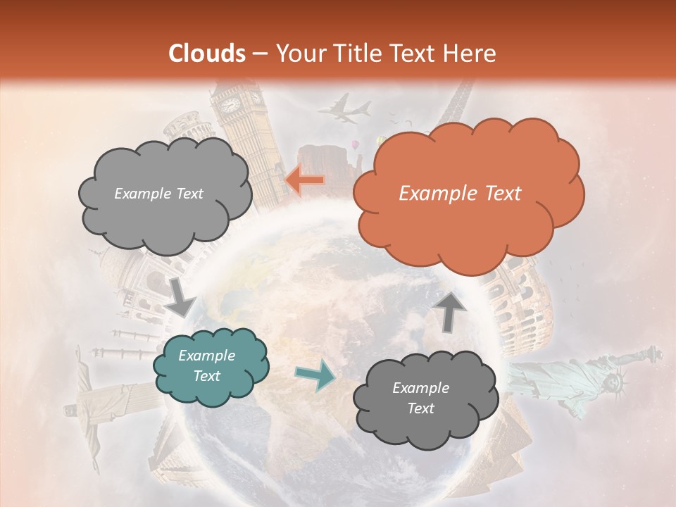 Flight Rome Europe PowerPoint Template
