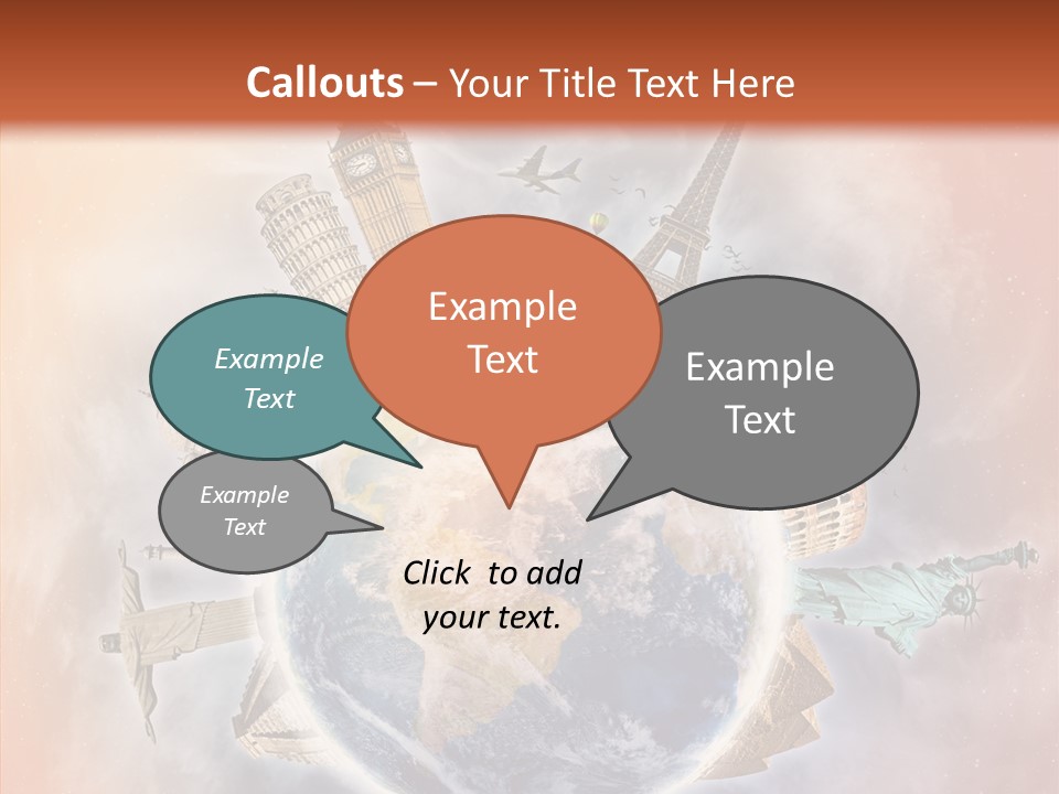 Flight Rome Europe PowerPoint Template