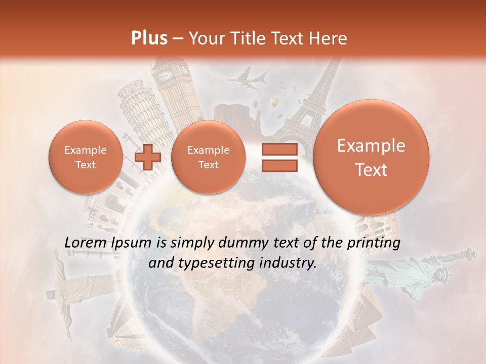 Flight Rome Europe PowerPoint Template