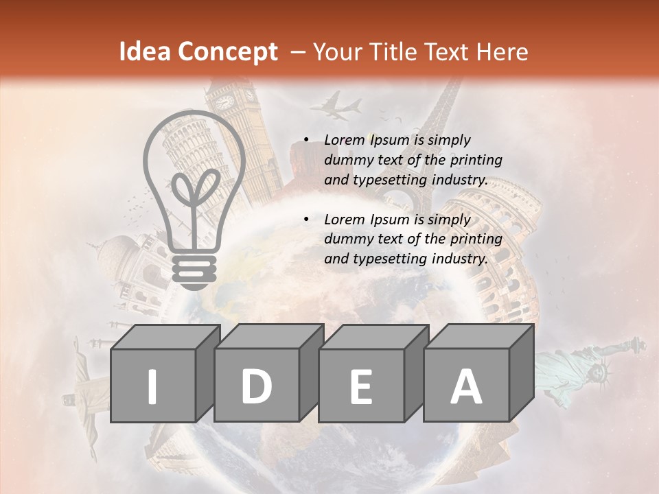 Flight Rome Europe PowerPoint Template