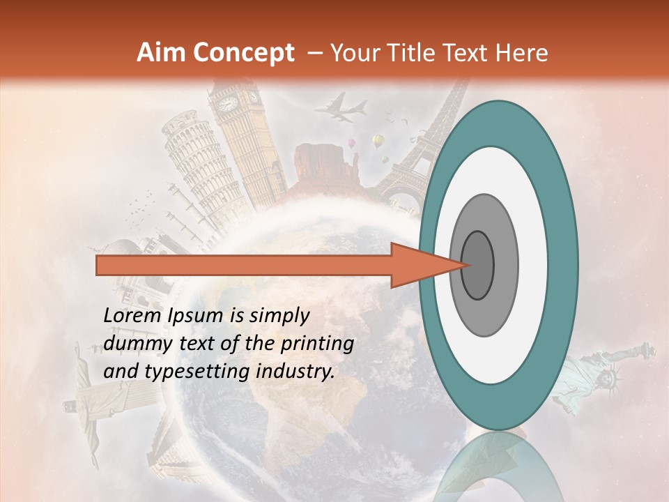 Flight Rome Europe PowerPoint Template