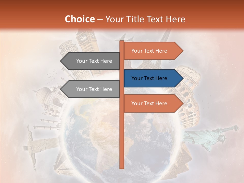 Flight Rome Europe PowerPoint Template
