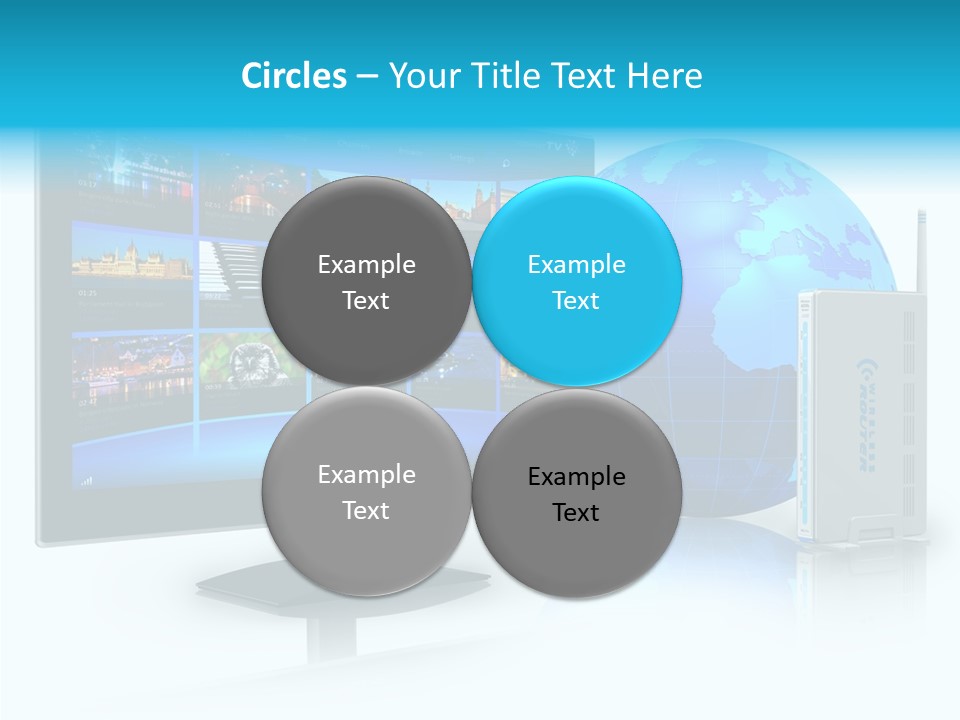 Technology Downloading Screen PowerPoint Template