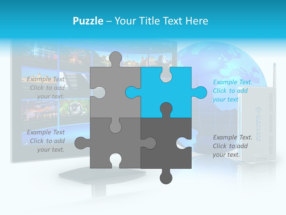 Technology Downloading Screen PowerPoint Template