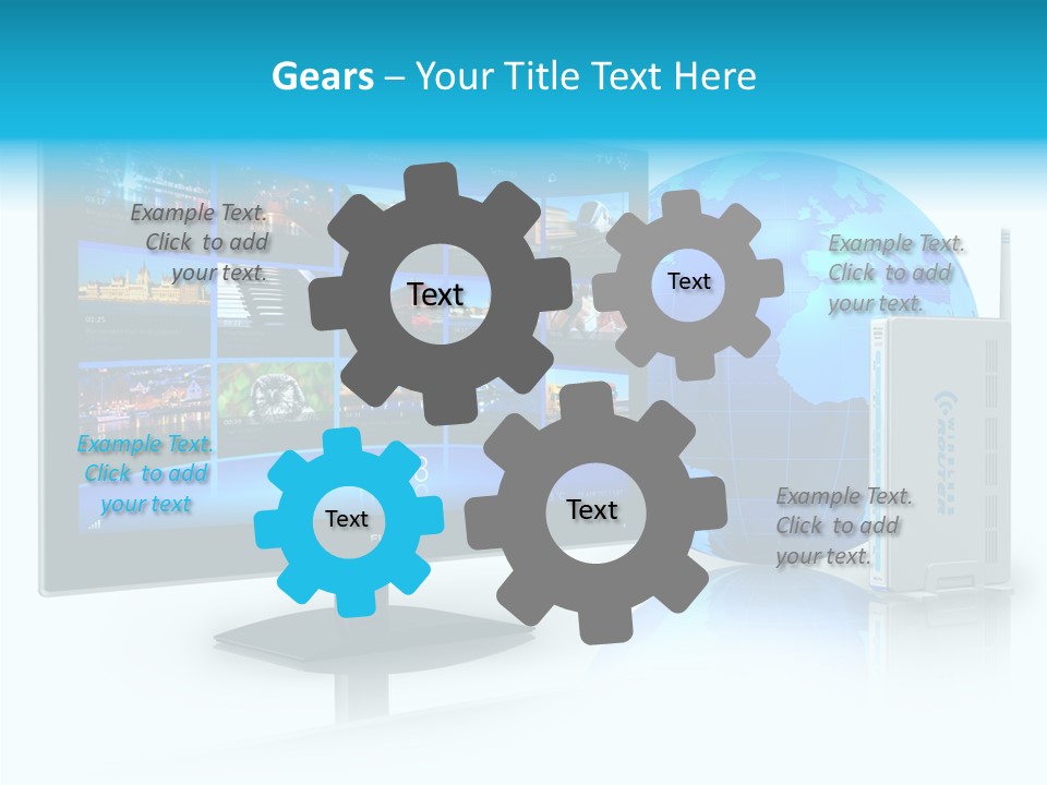 Technology Downloading Screen PowerPoint Template