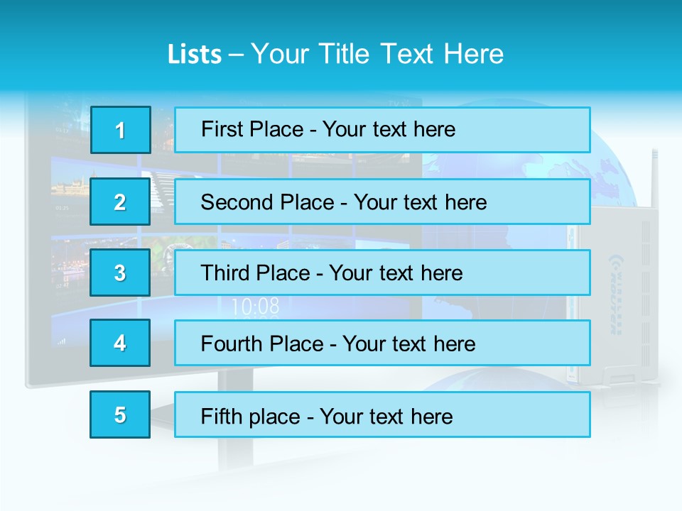 Technology Downloading Screen PowerPoint Template