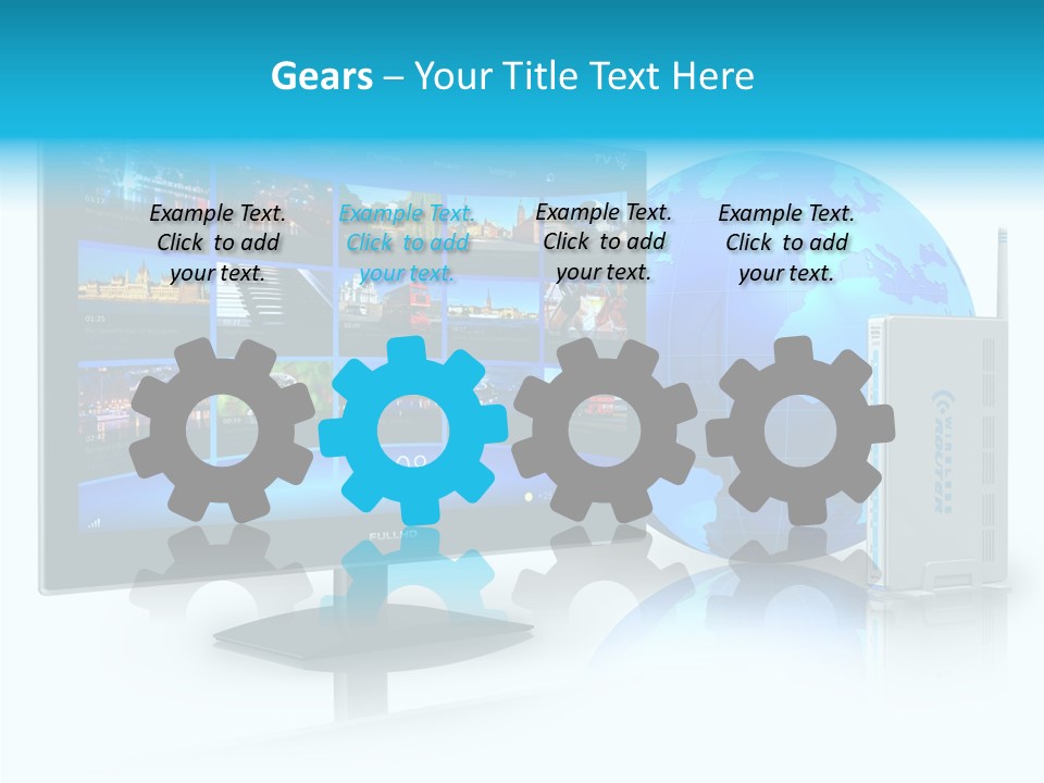 Technology Downloading Screen PowerPoint Template