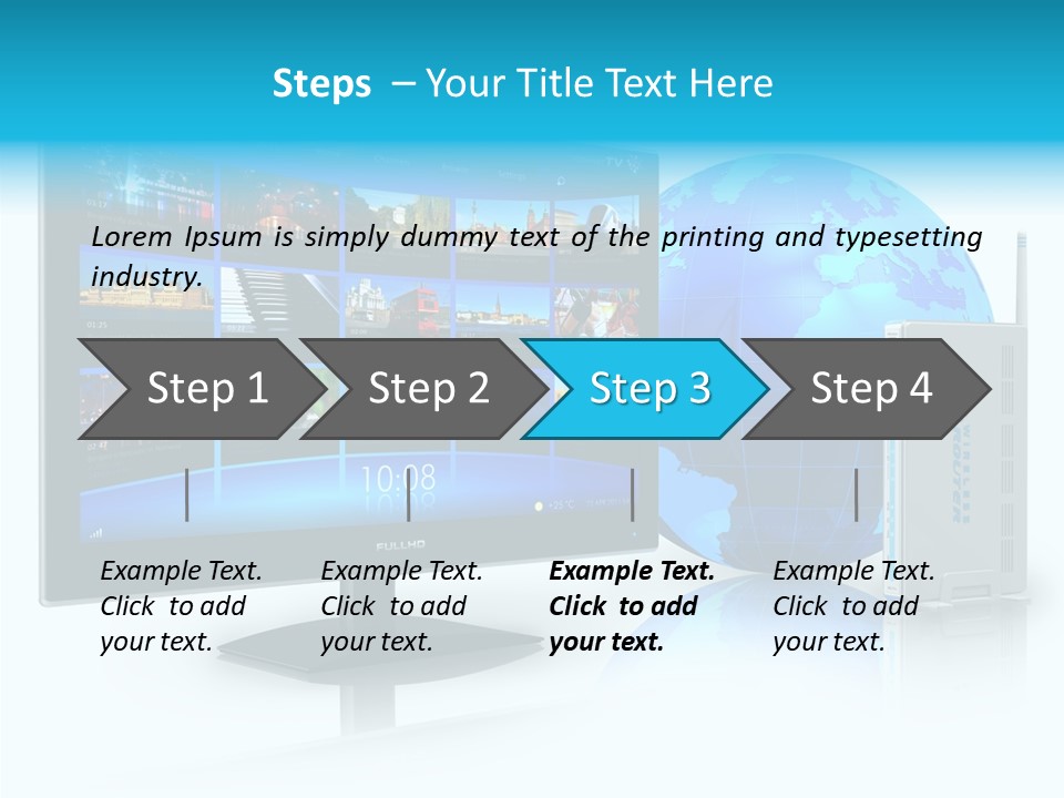 Technology Downloading Screen PowerPoint Template