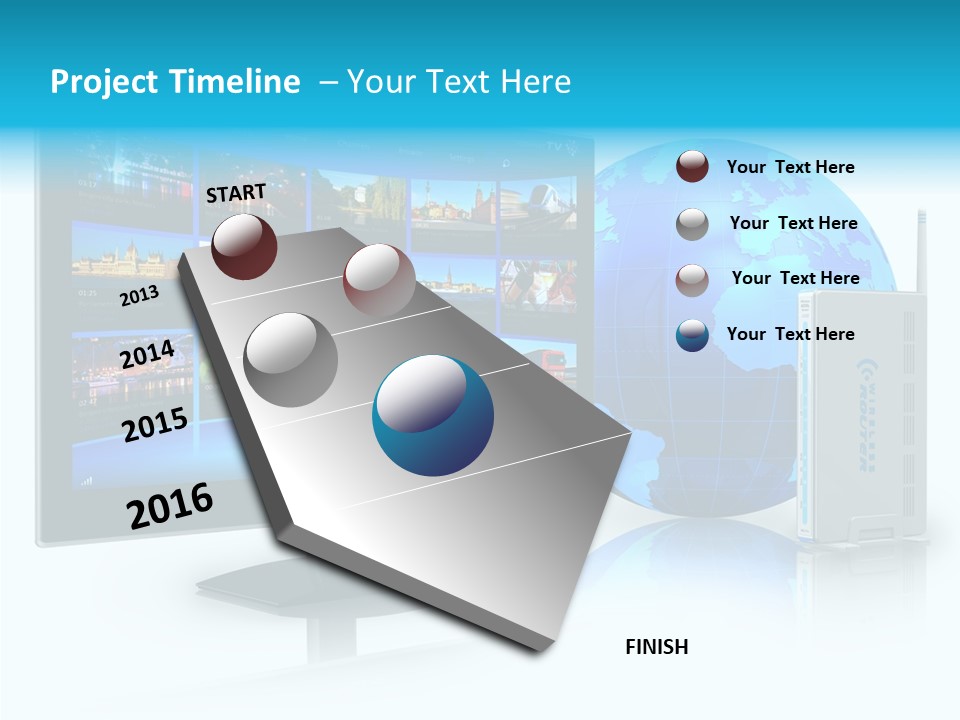Technology Downloading Screen PowerPoint Template