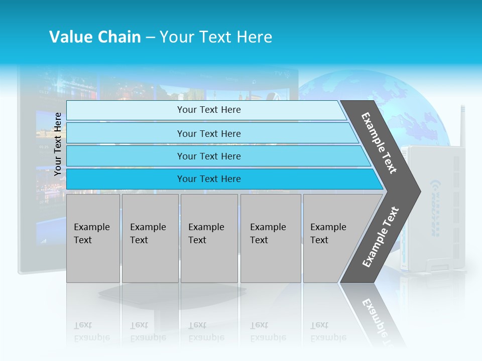 Technology Downloading Screen PowerPoint Template