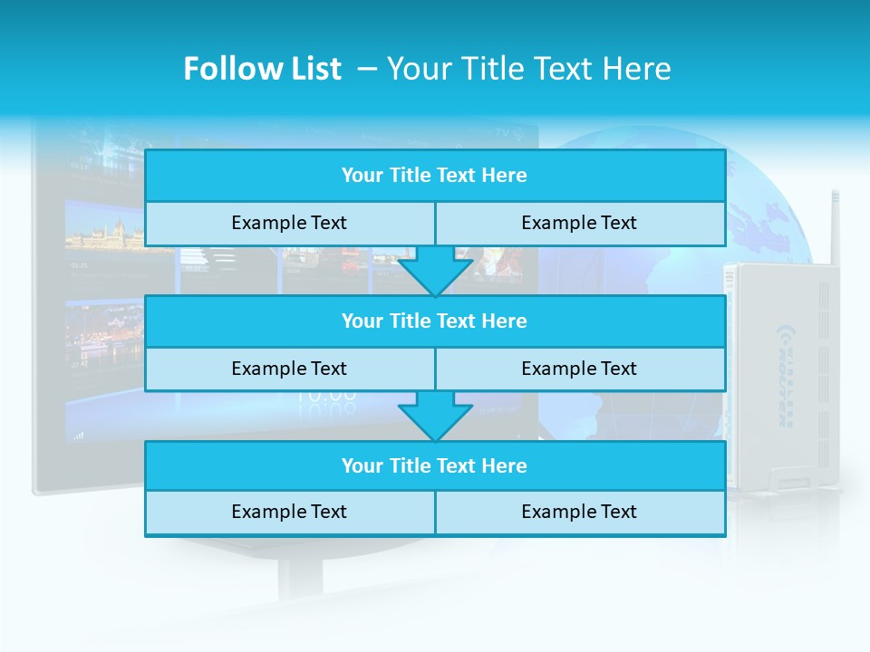 Technology Downloading Screen PowerPoint Template