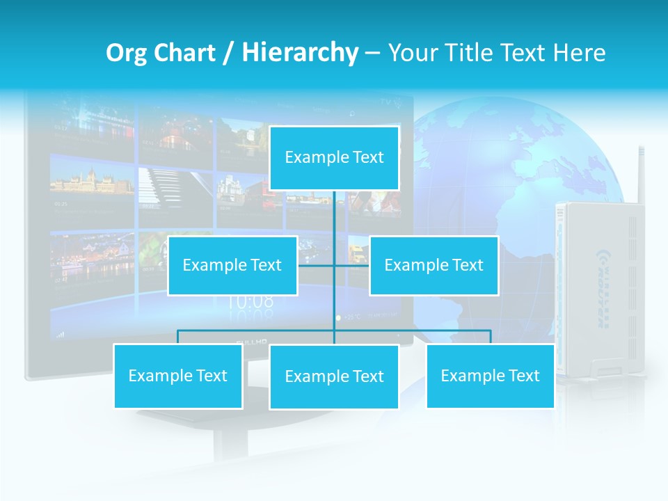 Technology Downloading Screen PowerPoint Template