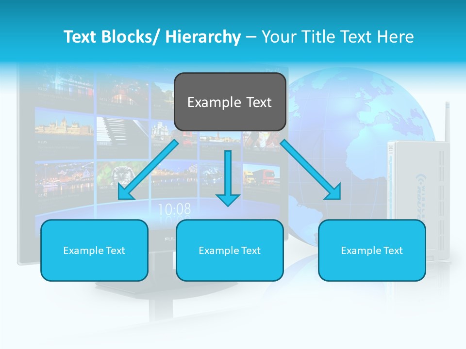 Technology Downloading Screen PowerPoint Template