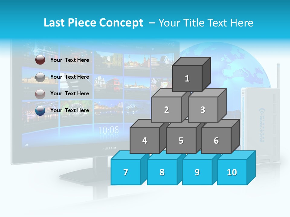 Technology Downloading Screen PowerPoint Template
