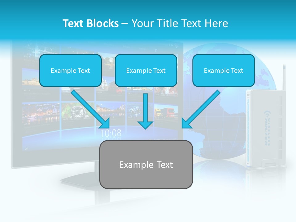 Technology Downloading Screen PowerPoint Template