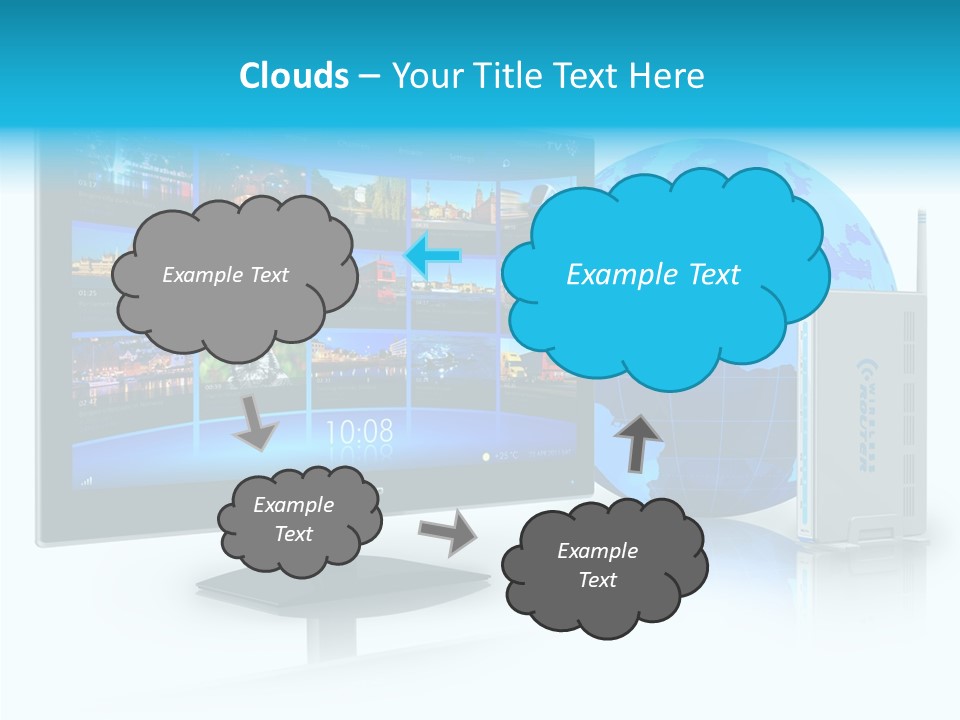 Technology Downloading Screen PowerPoint Template