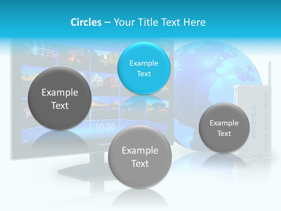 Technology Downloading Screen PowerPoint Template