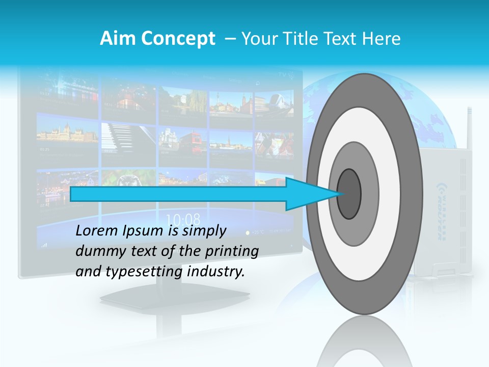 Technology Downloading Screen PowerPoint Template