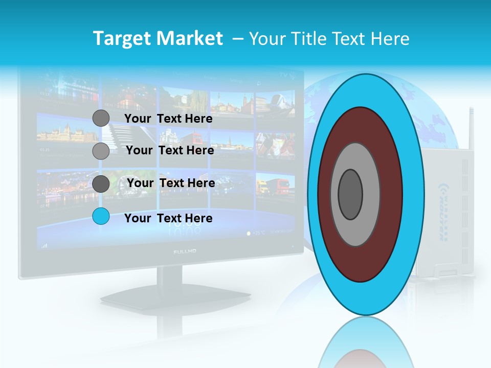 Technology Downloading Screen PowerPoint Template