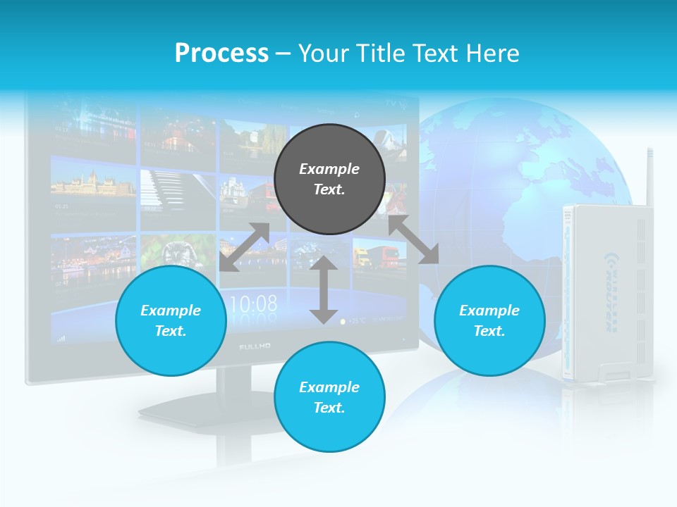 Technology Downloading Screen PowerPoint Template