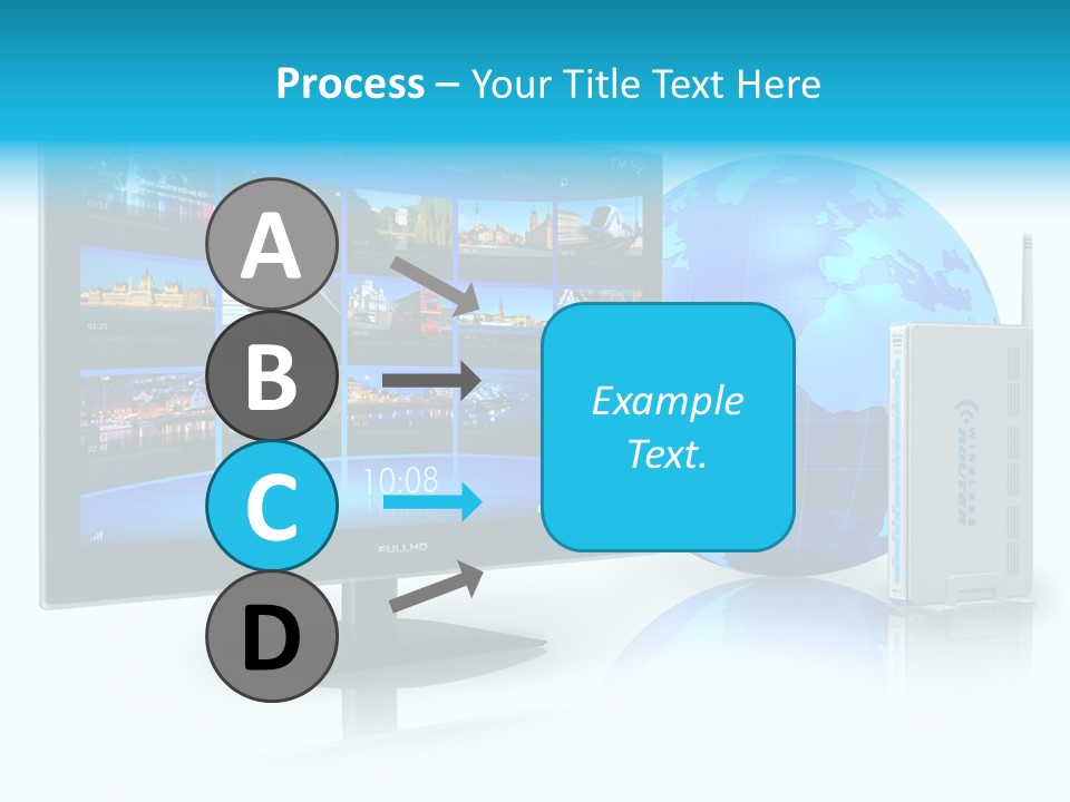 Technology Downloading Screen PowerPoint Template