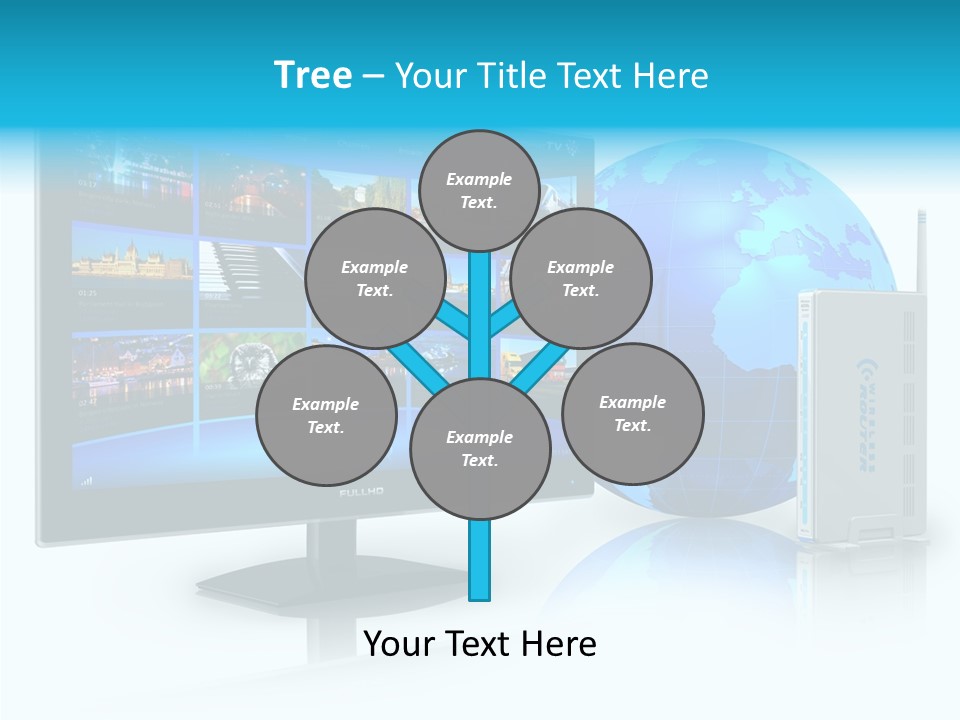 Technology Downloading Screen PowerPoint Template