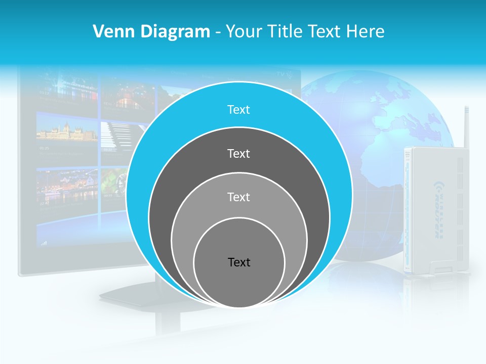Technology Downloading Screen PowerPoint Template