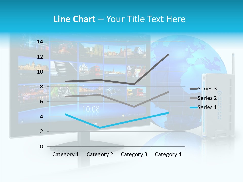 Technology Downloading Screen PowerPoint Template
