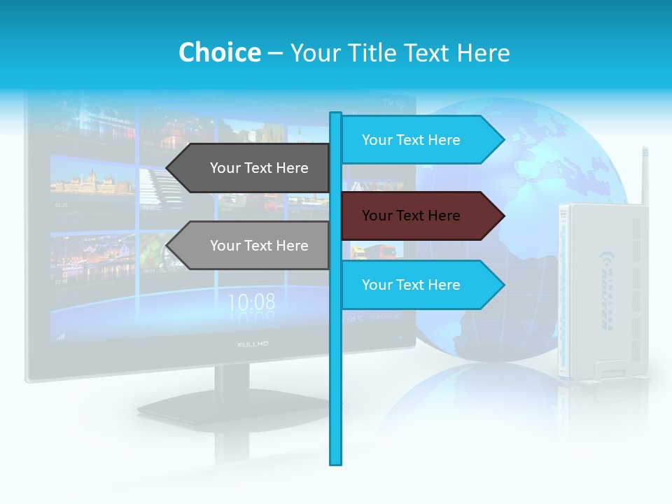 Technology Downloading Screen PowerPoint Template