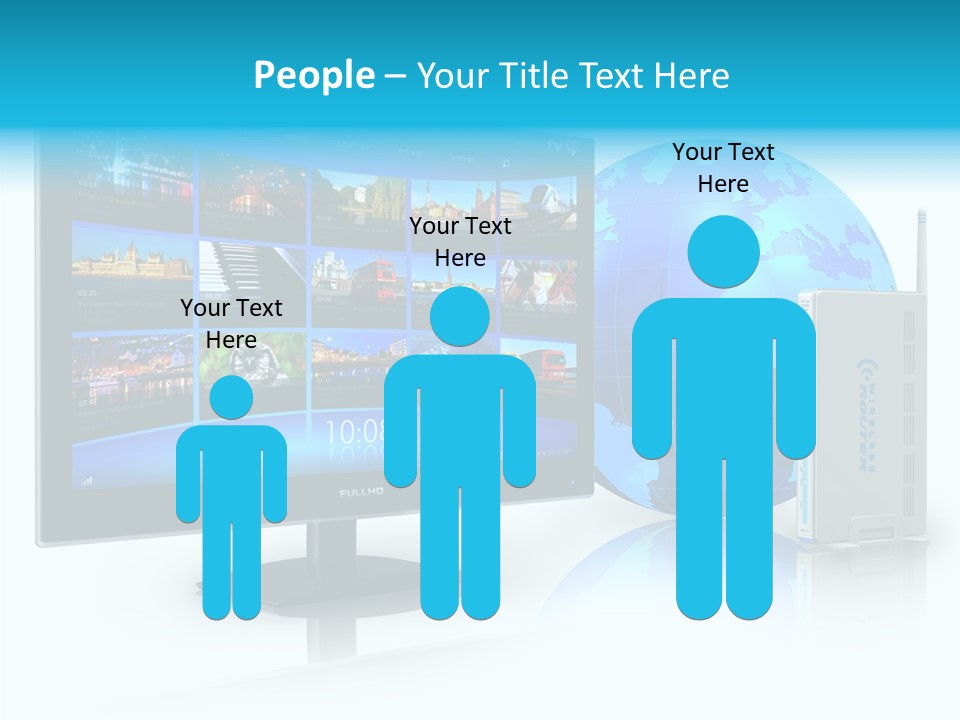 Technology Downloading Screen PowerPoint Template