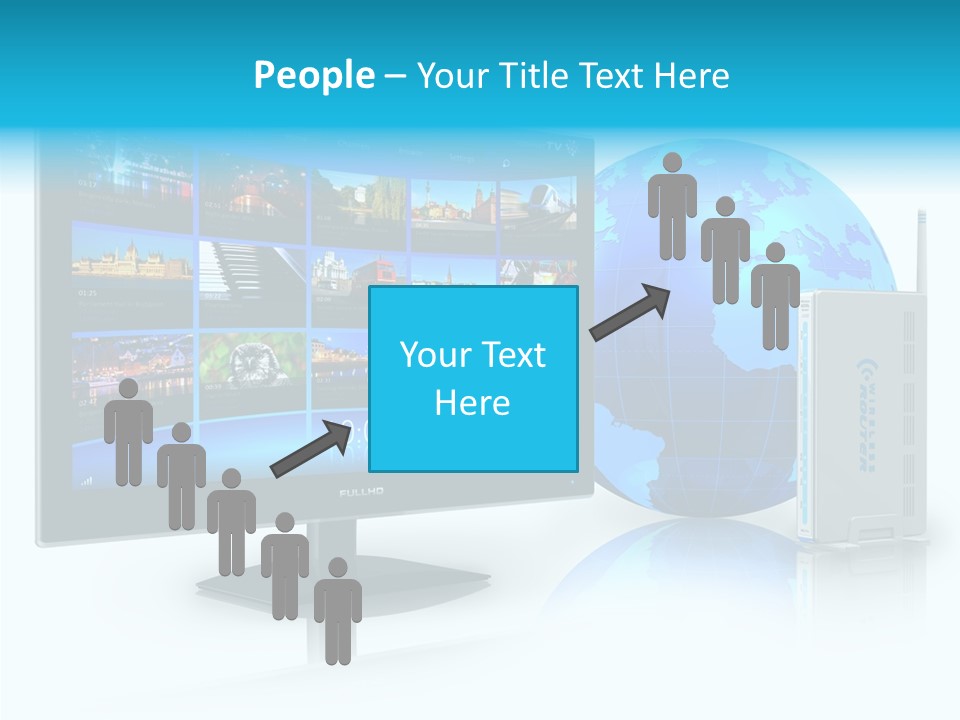 Technology Downloading Screen PowerPoint Template