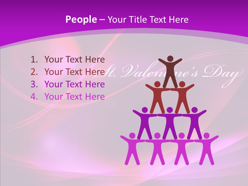 Man Teamwork Figure PowerPoint Template