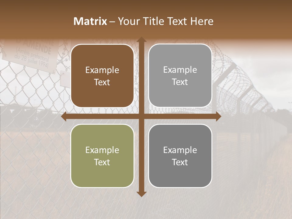 French Poles Danger PowerPoint Template