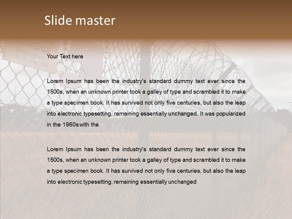 French Poles Danger PowerPoint Template