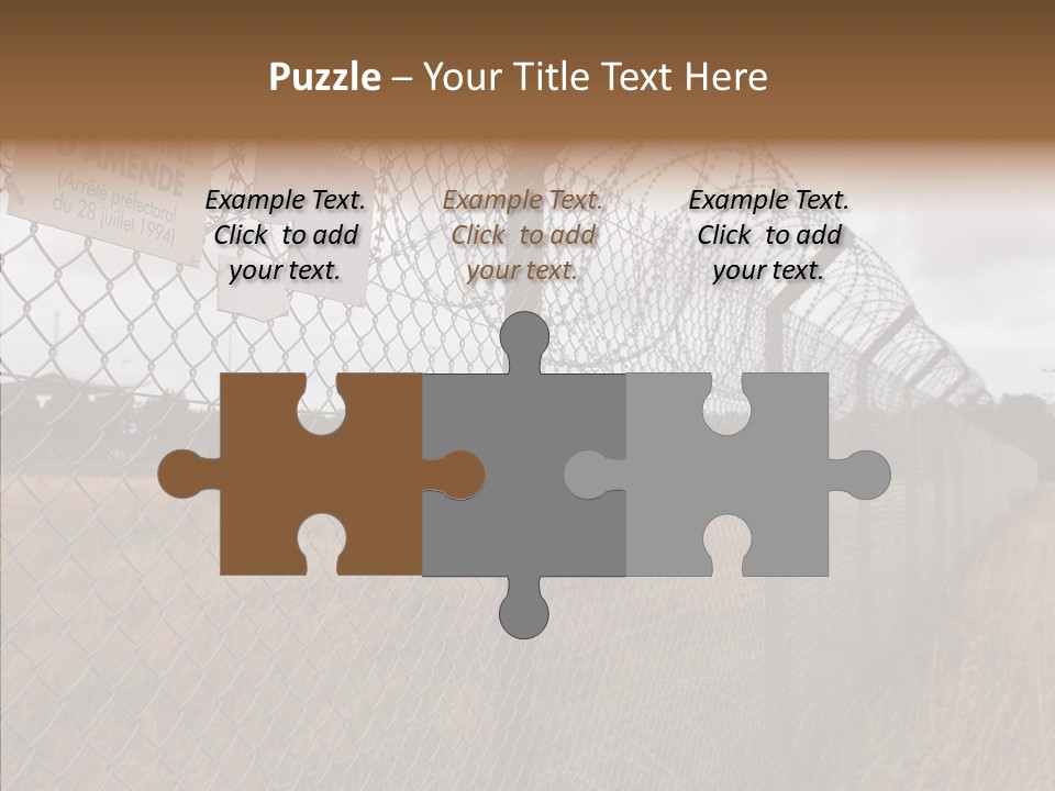 French Poles Danger PowerPoint Template