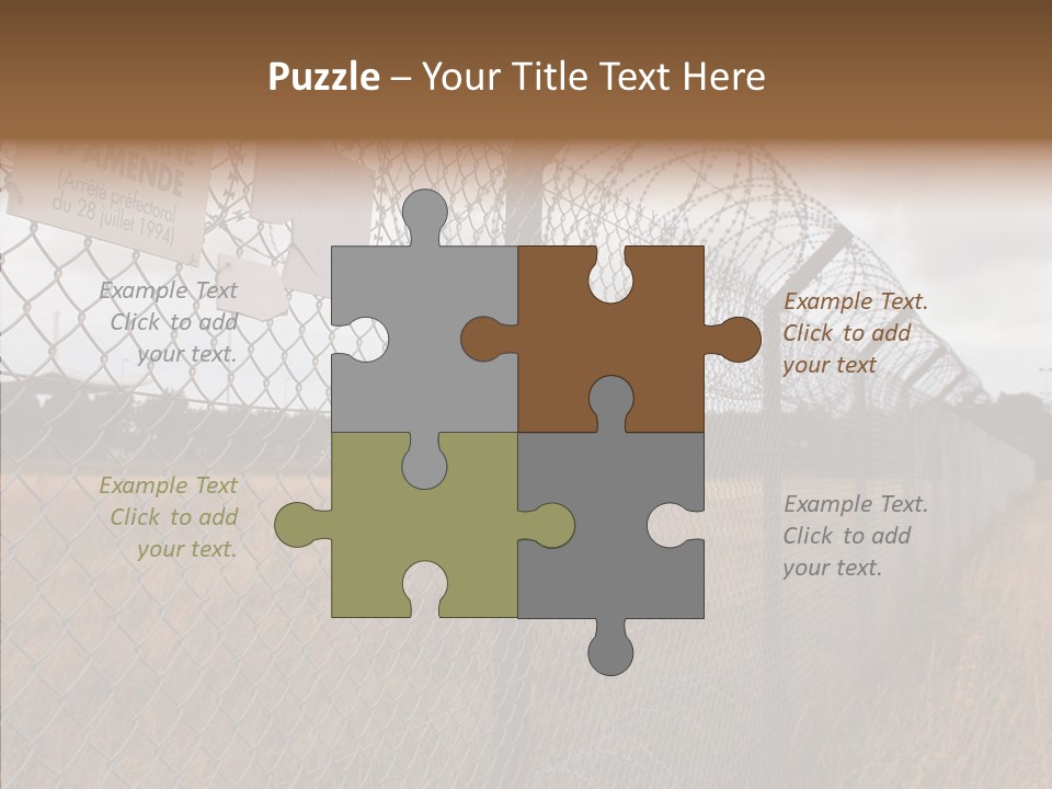 French Poles Danger PowerPoint Template