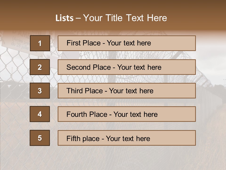 French Poles Danger PowerPoint Template