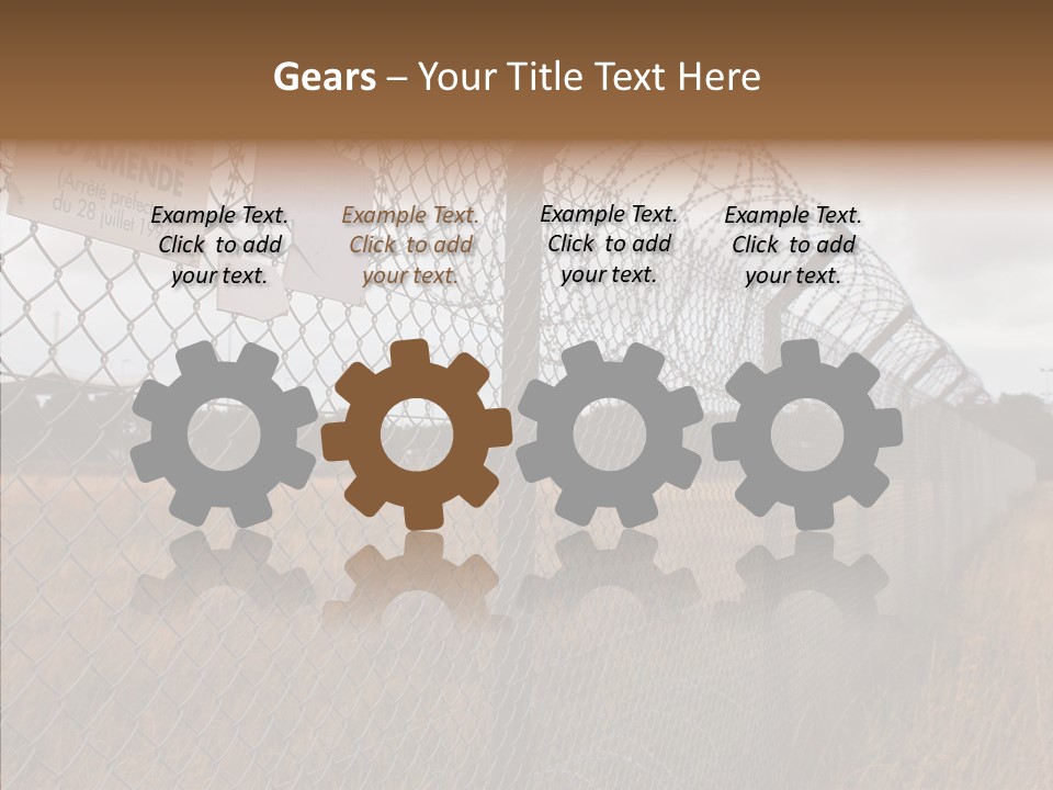 French Poles Danger PowerPoint Template