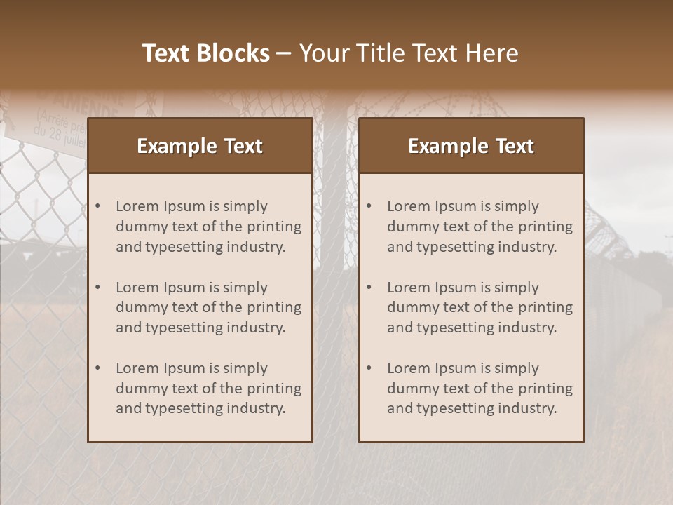French Poles Danger PowerPoint Template