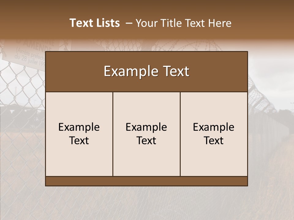 French Poles Danger PowerPoint Template