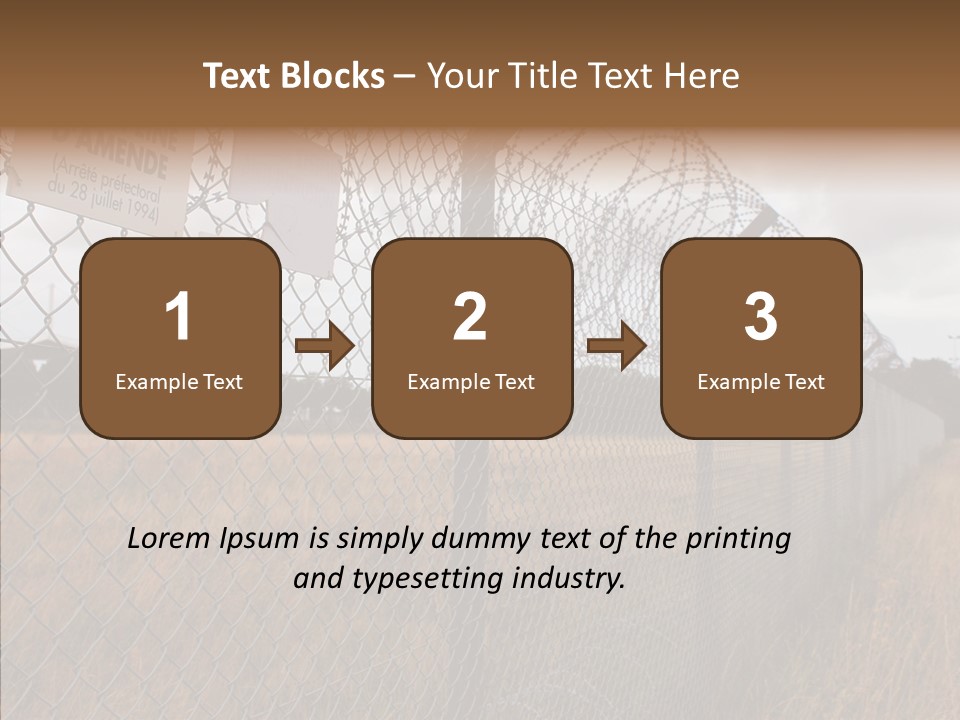 French Poles Danger PowerPoint Template